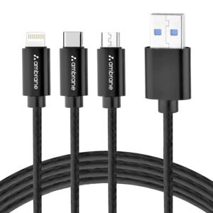 ambrane trinity 111 3 in 1 data cable